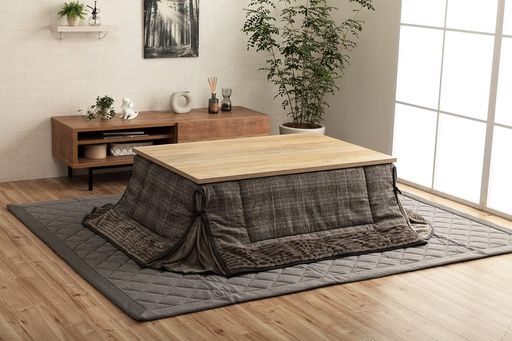 イケヒコ・コーポレーション こたつ 掛け布団 バラン省スペース 約180×180CM グレー 正方形 単品 カジュアル チェック モダン #6846009