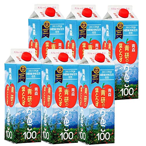 青研　葉とらずりんご100　（1000ｍｌ 6本）