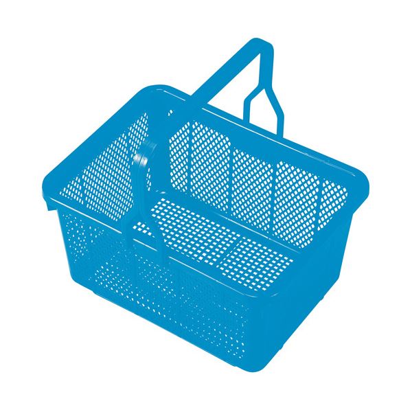 （まとめ） 積水テクノ成型 スクールバスケット ブルー(×10セット)