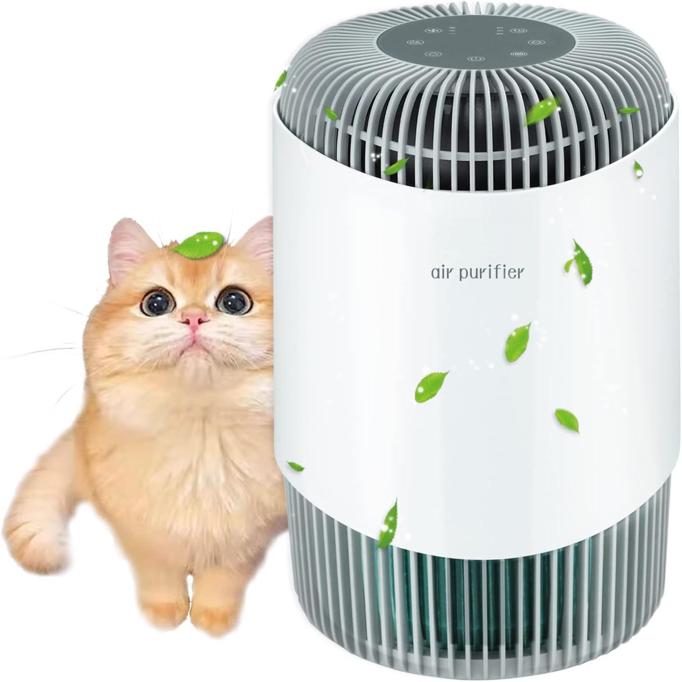 BBT 空気清浄機 ペット 猫の毛 ペットの毛 小型 花粉 静音 部屋用 18畳 360度吸引 ナイトライト コンパクト 集塵 脱臭 除菌 ホコリ ダニ チャイルドロック タイマー 三段風量設定