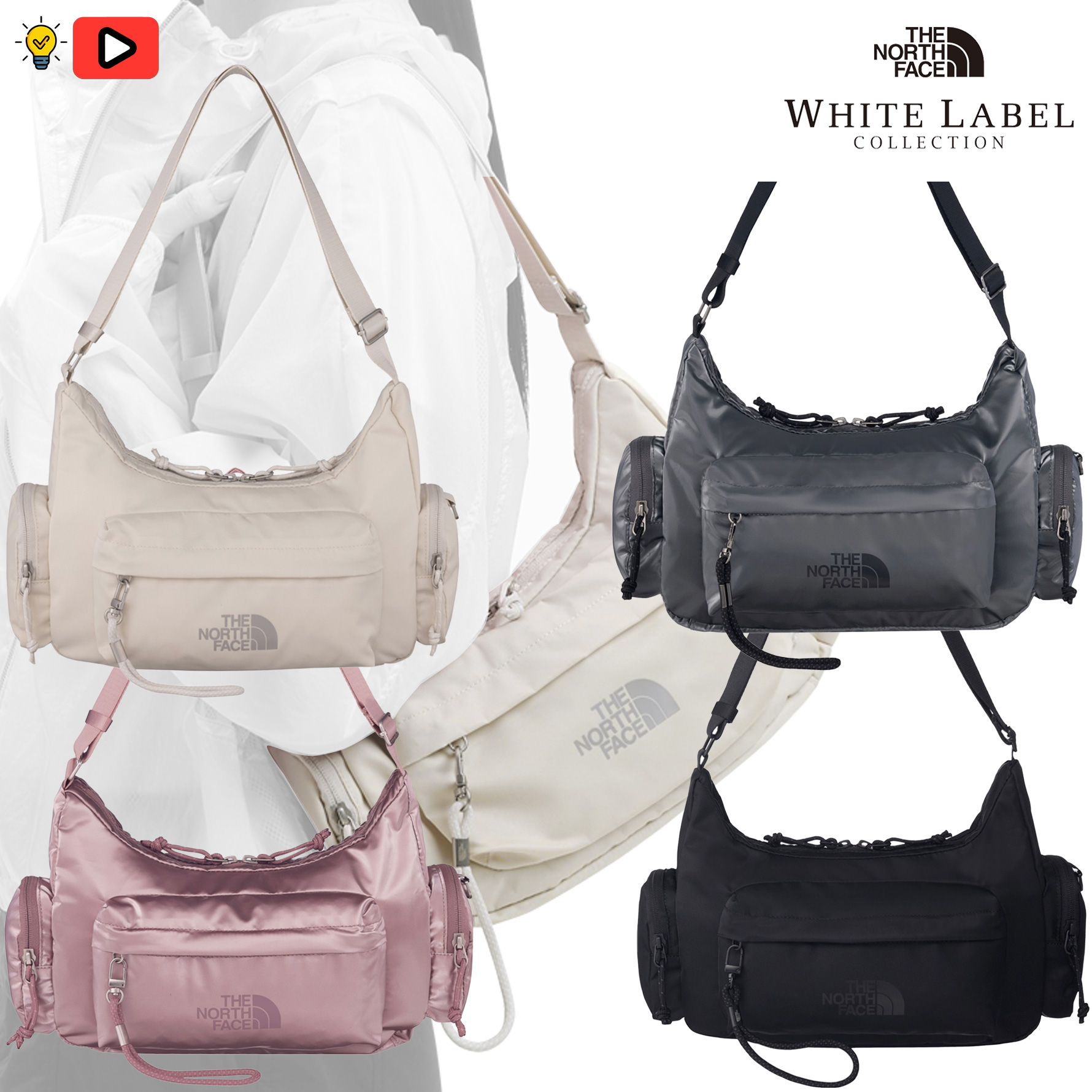 【正規品】ファッションBONNEY HOBO BAG MINI WHITE LABEL 韓国 ファッション ショルダー かわいい レディース NN2PR10JKLM