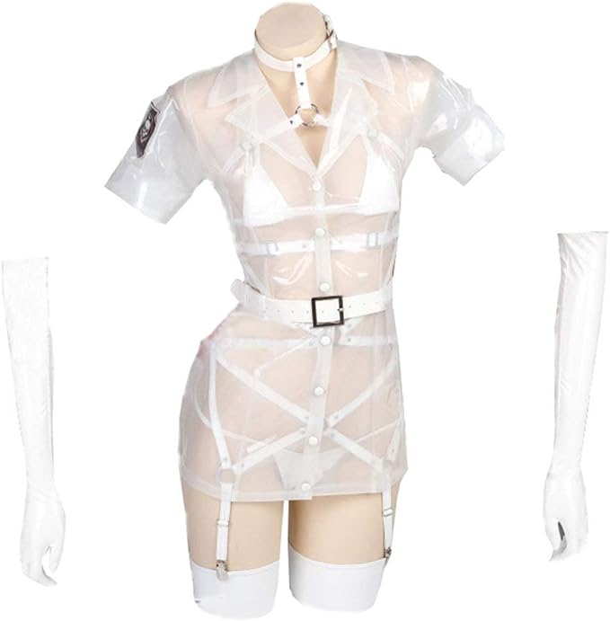 [Sky]看護婦 ナース SMゲーム PU革 透明 セクシー 誘惑 高級品 コスプレ コスチューム 撮影用