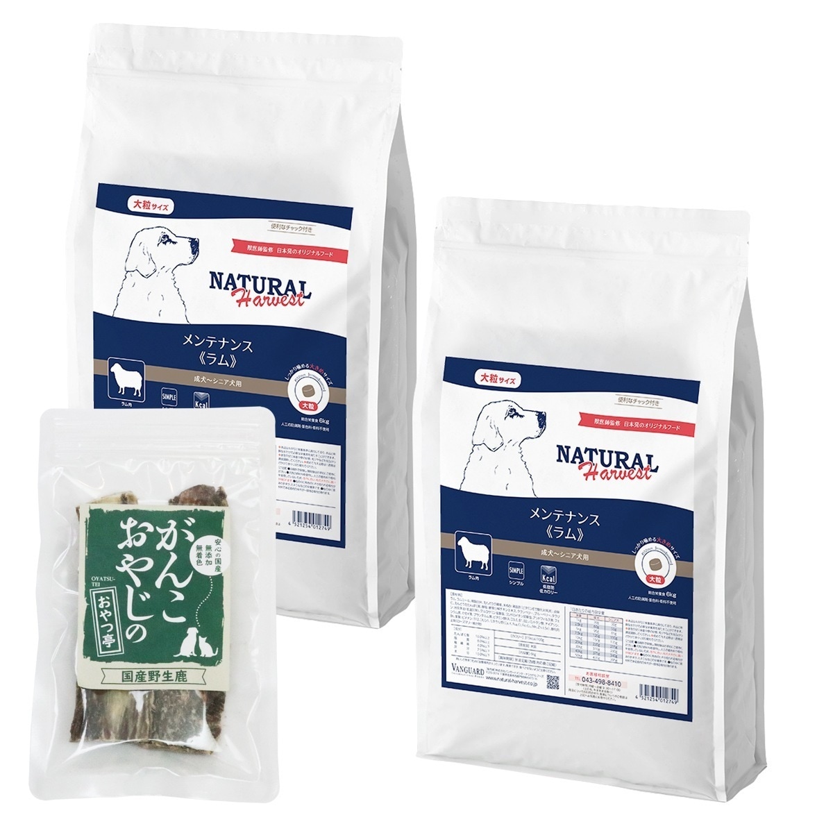 メンテナンス ラム (大粒) 6kg×2袋【国産鹿のスペアリブ ショートカット 2本入り】 19,111円