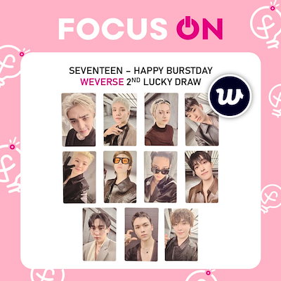 セブチ weverse ラキドロ ヒポチ HAPPY BURSTDAY 【割引中 楽天市場】☆Weverse LUCKY DRAW特典☆3種セット☆ SEVENTEEN