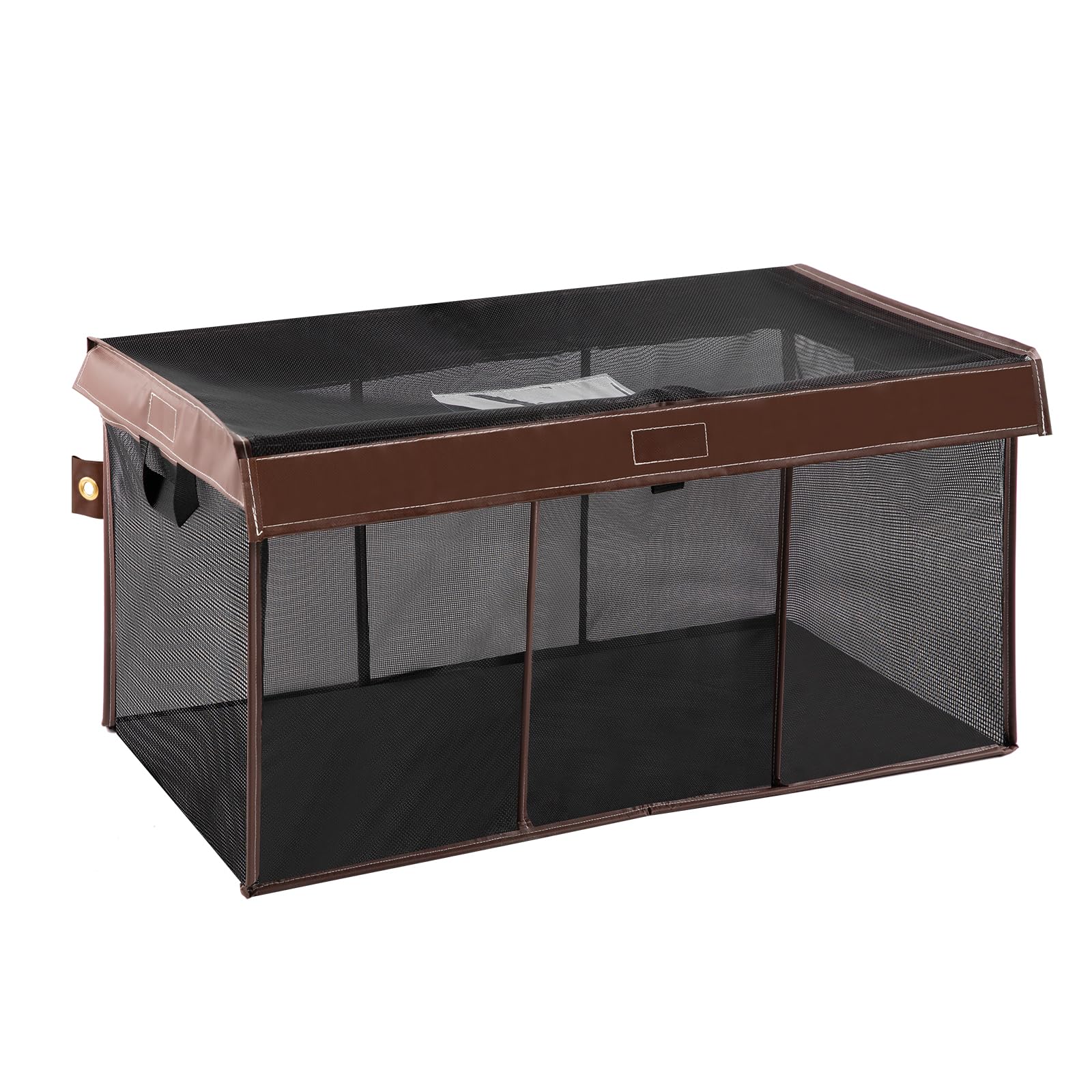 OFFO カラスよけゴミ箱 折畳み ゴミステーション 250L 大容量 収納力たっぷり 高強度 カラスよけ ゴミ荒らし防止 コンパクト 持ち運びやすい 日本語説明書付き (50x50x100cm ブラ