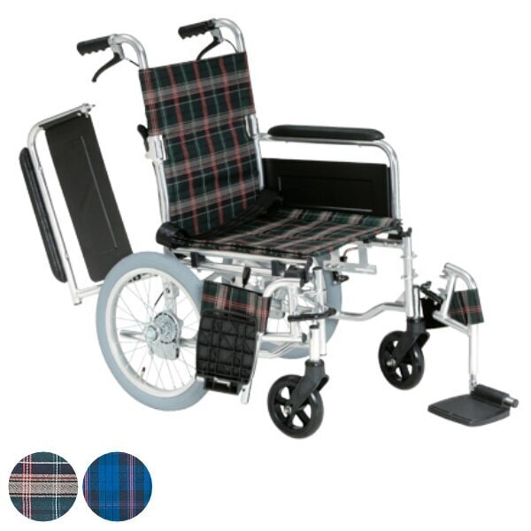 多機能車いす 跳ね上げ式スイングアウトタイプ 介助式背折れ型 チェック柄 非課税 車いす 車椅子 跳ね上げ式 折りたたみ 背折れ 介助式 コンパクト 介護 車イス アルミ製 スイングアウト 折り畳み 30,017円