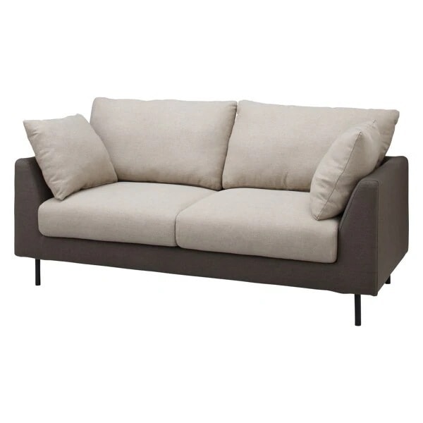 ソファ 幅173cm 2.5人掛け バイカラー 肘掛 脚付き ローソファ カバー ポケットコイル