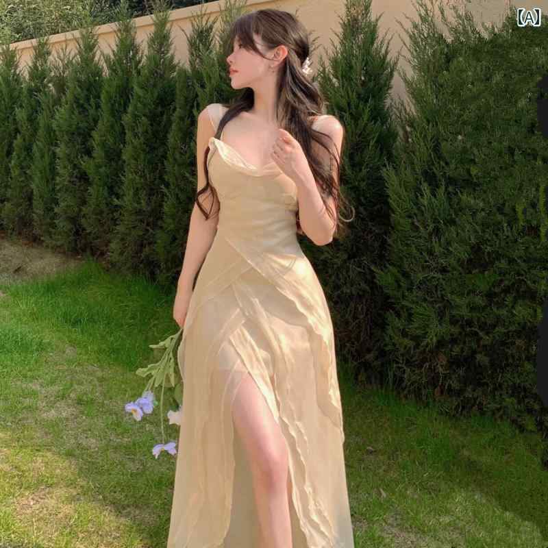 ワンピース レディース ビーチ スカート フェアリー スカート ロング サマー ビーチ 服 スーパー フェアリー リゾート スリング ドレス