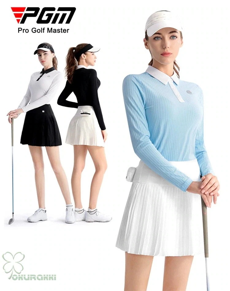 ゴルフ 長袖ポロシャツ ゴルフウェア シャツ レディース ポロシャツ 春夏 新作モデル2501gfnls24