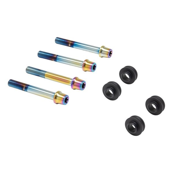 オフセットカラーマウントボルトセット 適合キャリパーB テーパーキャップ チタン色 CBK-05BTT