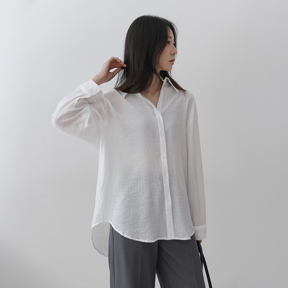 メンティオシースルールージュリンクルシャツ