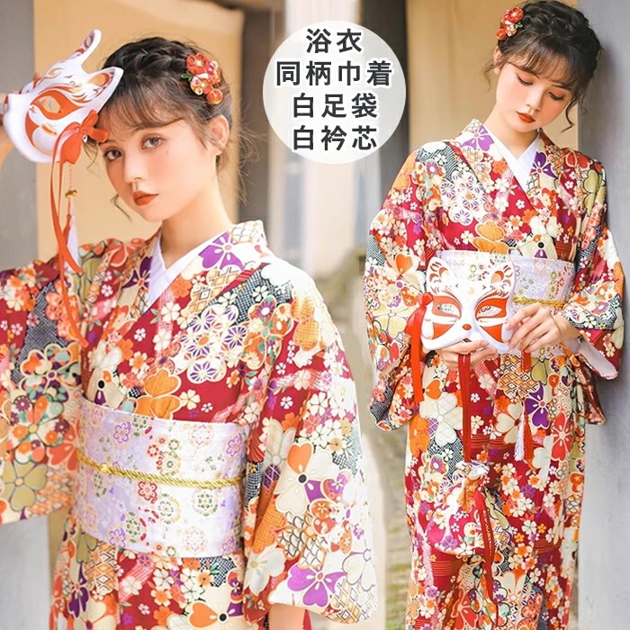 大流行のレッド 浴衣 セット レディース 浴衣セット 大人 着物 和服 コスプレ コスチューム 女性 高校生 花柄 ルームウェア 夏 女性 ゆかた 派手 可愛い おしゃれ きれいめ イベント 成人式
