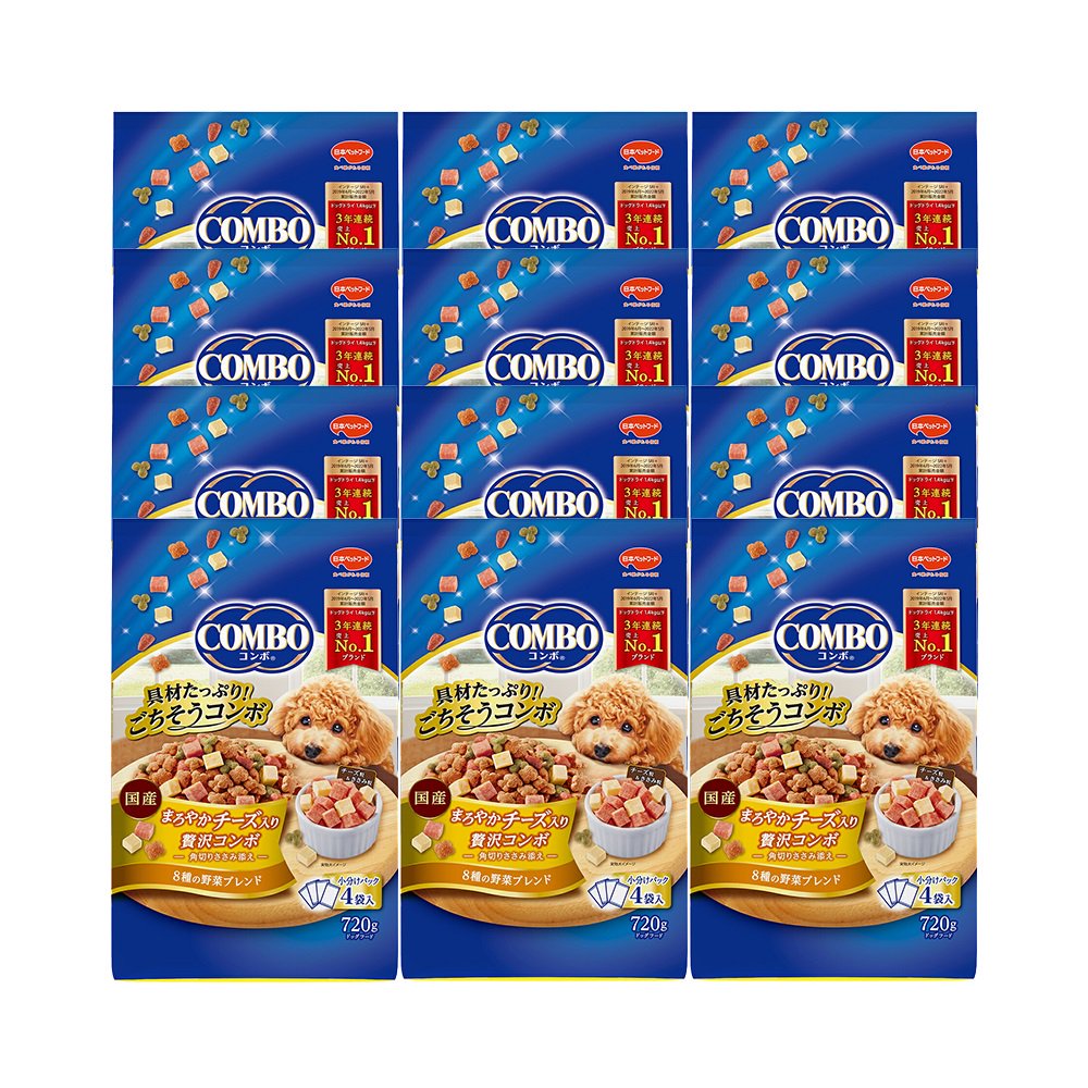 ドッグフード　コンボ　ドッグ　まろやかチーズ入り　７２０ｇ（１８０ｇX４袋）X１２個　ＣＲＣ45―05―35―35―00