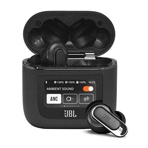 JBL TOUR PRO 2 ワイヤレスイヤホン BLUETOOTH ハイブリッド ノイズキャンセリング/マルチポイント/IPX5/ワイヤレス充電対応/スマートタッチディスプレイ搭載/ブラック/JBL