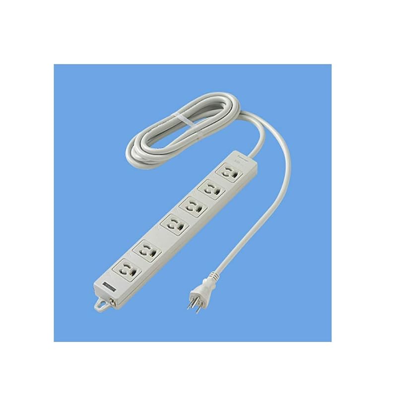 即納：パナソニック(Panasonic) OAタップ 接地15A抜け止め形 6コ WCH24363H