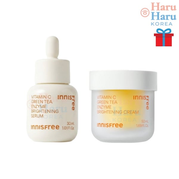【トーンアップ セット】ビタCグリーンティーエンザイムブライトセラム 30mL+クリーム 50ml セット/ビタミンCセラム くすみ シミケア グルタチオン ナイアシンアミド美容液 パンテノール