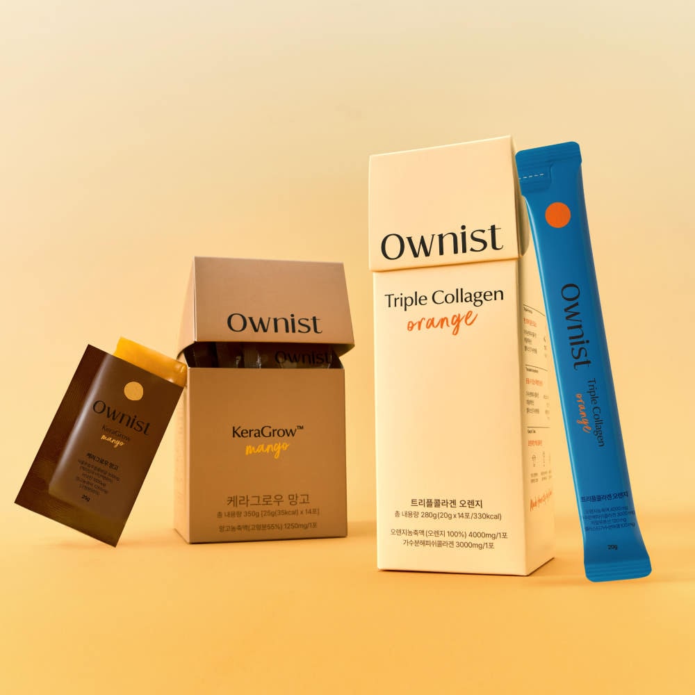Ownist ボリューム シナジーセット 各14包 (トリプルコラーゲン 1箱 + ケラグロウ 1箱) 2週間ルーティン
