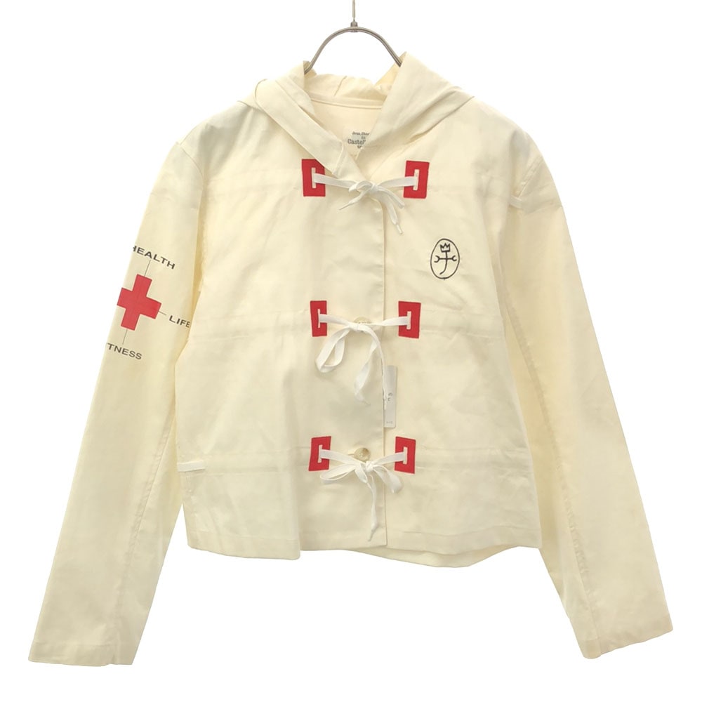 カステルバジャックスポーツ 未使用 日本製 コットンジャケット F ホワイト Castelbajac sport タグ付き フード レディース