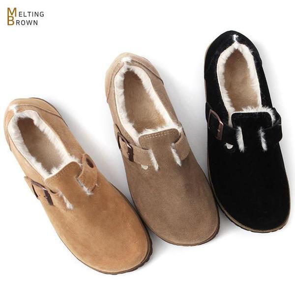 女性用冬スリップオン スエード 女性用冬スニーカー BT01