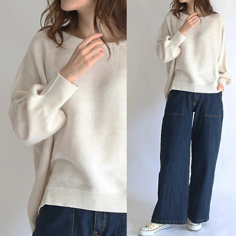 レディース トップス ニット 長袖 クルーネック バックリボン 前後差トップス ハイロートップス かわいい 大人可愛い きれいめ シンプル カジュアル 上品 おしゃれ こなれ感 ラフ エレガント