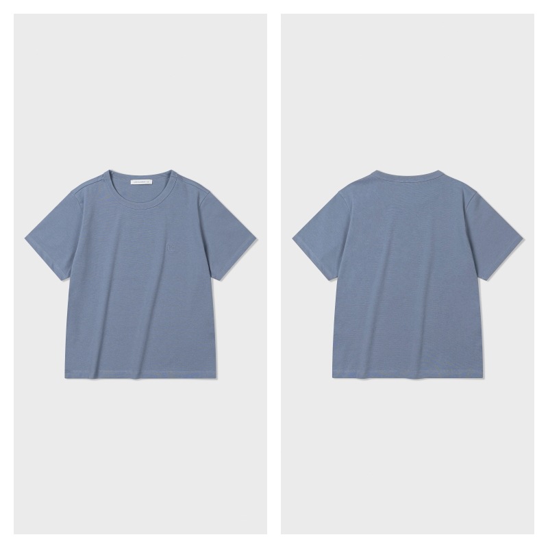 【LOW CLASSIC】 ORGANIC SILKET Lc MINI T-SHIRT : BLUE