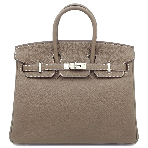 エルメス HERMES ハンドバッグ バーキン25 トゴ エトゥープ シルバー金具 グレージュ Z刻印 【箱】【中古】