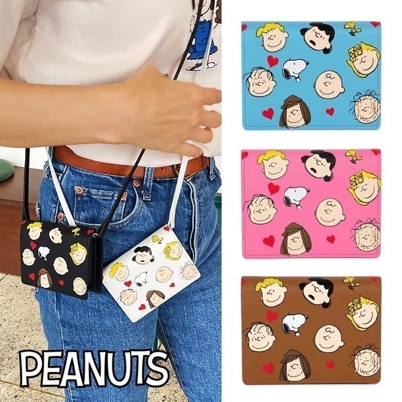 【正規品】スヌーピー バッグ ポシェット 財布 ショルダー ミニ バッグ 斜めがけ 韓国 スヌーピー 雑貨 ポーチ かわいい キャラクター カードケース