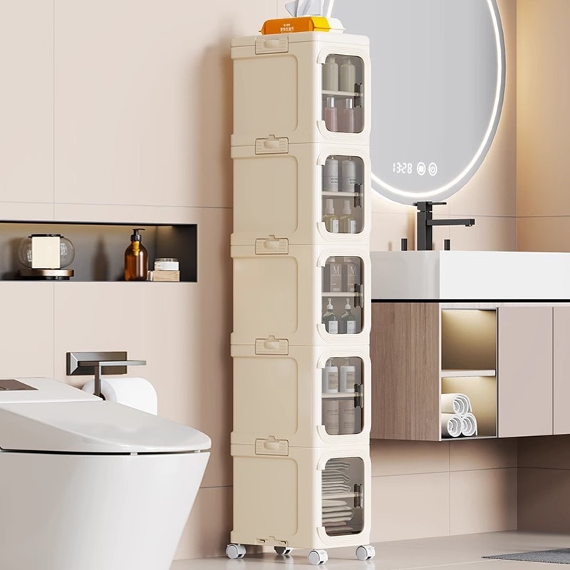 バスルームラッククリップストレージキャビネット家庭用引き出しタイプリビングルーム冷蔵室サイドシームキャビネットギャップストレージキャビネット