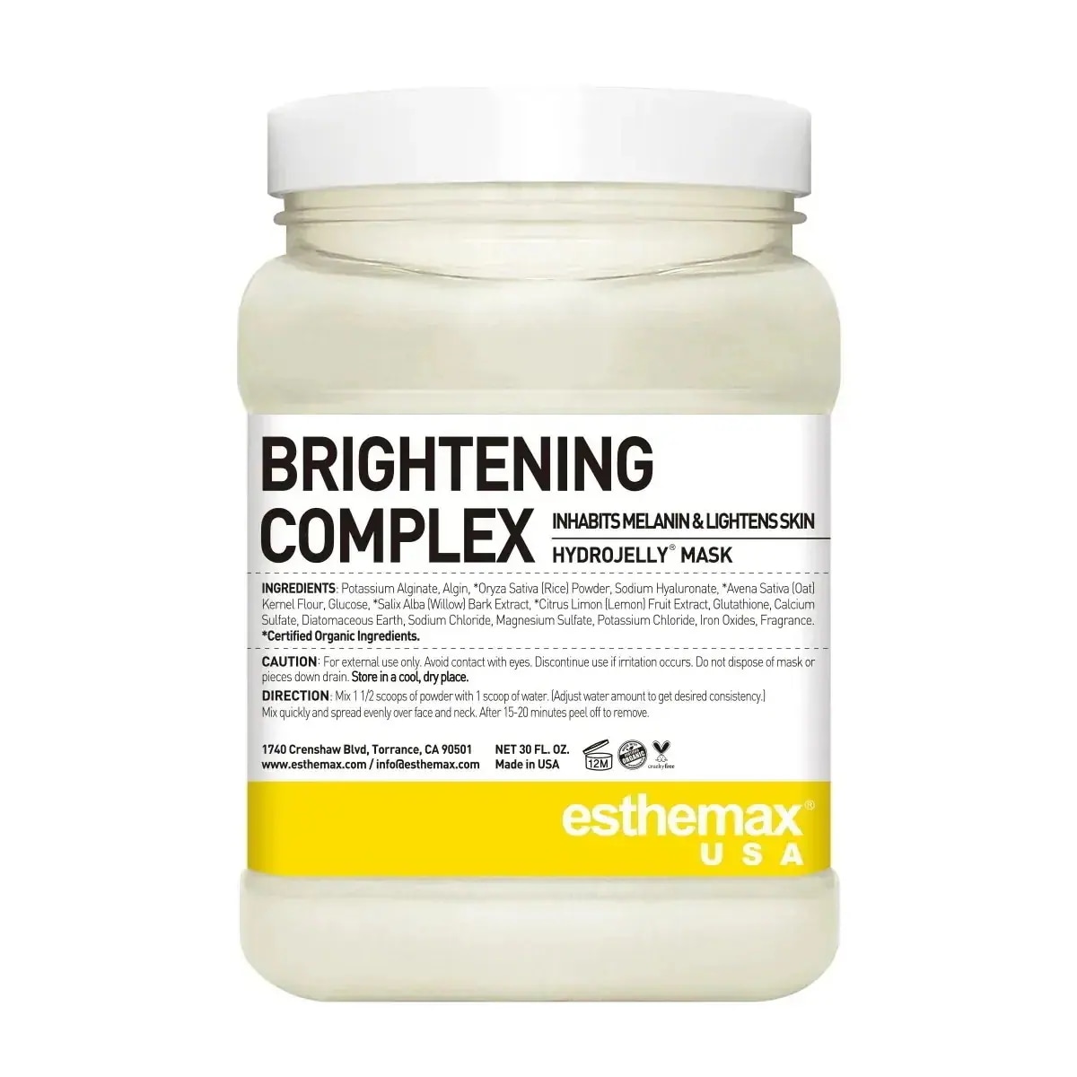 [国内正規品]エステマックス HYDRO JELLY　ブライトニングコンプレックス　 530ｇ クレイパック クレイマスク 泥パック シートパック フェイスマスク 毛穴 保湿