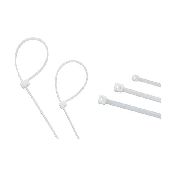 （まとめ）ケーブルタイ 幅2.4x長さ100mm 最大結束Φ22mm 白 1袋（100本）[x50]