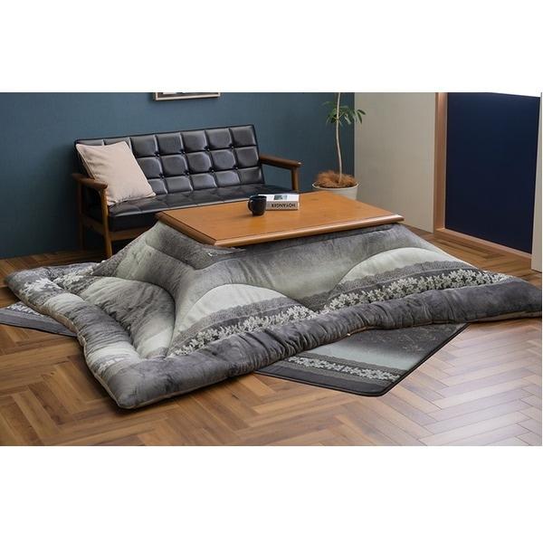 こたつ布団 単品 ふっくら 日本製 エレガンス グレー 長方形 約205x285cm