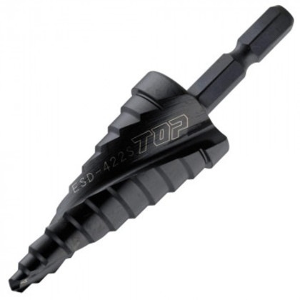 トップ工業(TOP) 電動ドリル用 六角シャンク スパイラルステップドリル ESD-422S
