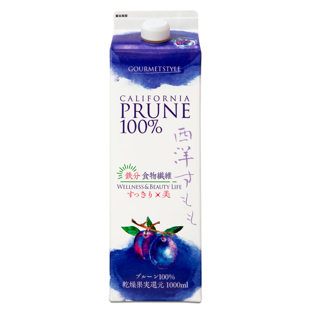 雄山 カリフォルニアプルーン100% 1000ml紙パック×6本入