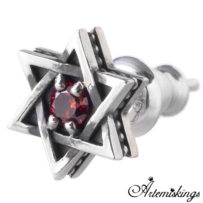 アルテミスキングス ARTEMIS KINGS シルバー ピアス アクセサリー ヘキサグラム スタッド RD 片耳分 アルテミスクラシック Artemis Classic AKE0086