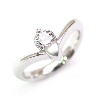 AneCan掲載 (Brand アニーベル) Pt ダイヤモンドデザインリング（婚約指輪エンゲージリング） ソリティア 一粒 楽ギフ_包装02P26Mar16