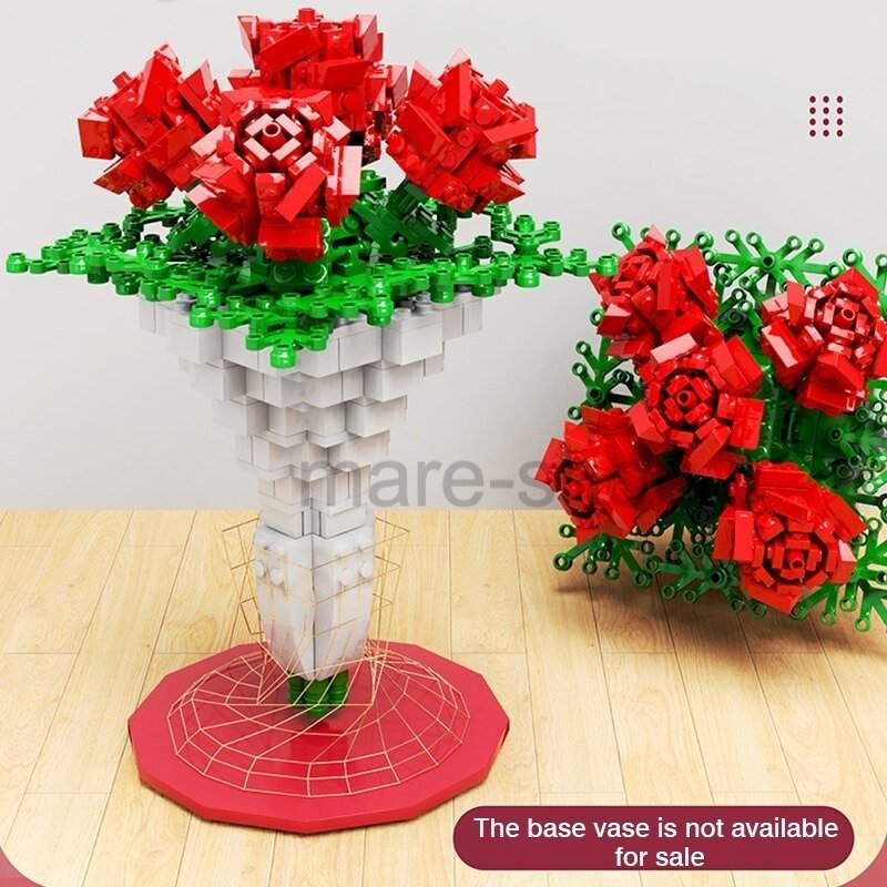 ブロック レゴ 互換 レゴ互換 飾り 枯れない花 花束 花 ミニ バラ 薔薇 ローズ ブーケ フラワーアレンジメント プレゼント