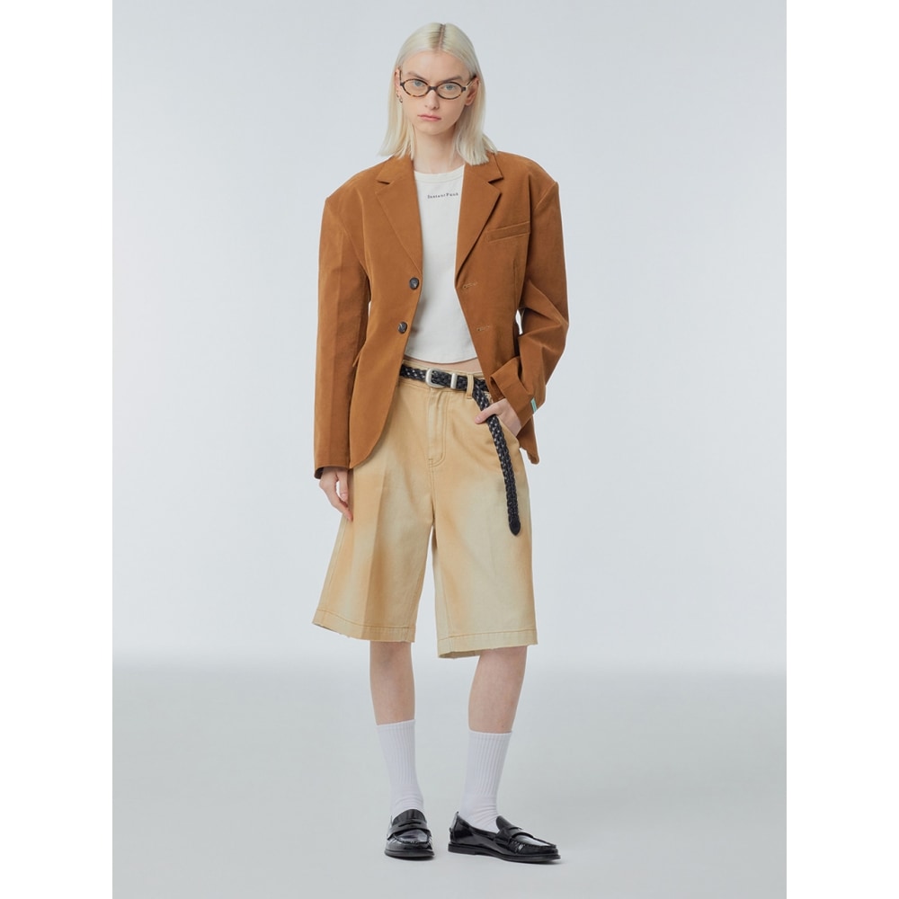 インスタントファンクオーバーショルダーエコスエードジャケット