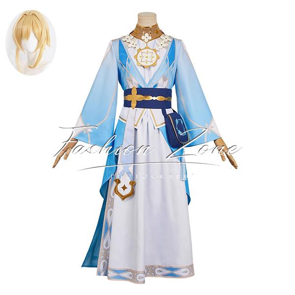 激安販売!原神 げんしん 風 蛍 Lumine 旅人　女　主人公 花の騎士 コスプレ衣装 ウィッグ cosplay ハロウィン 演出服 変装