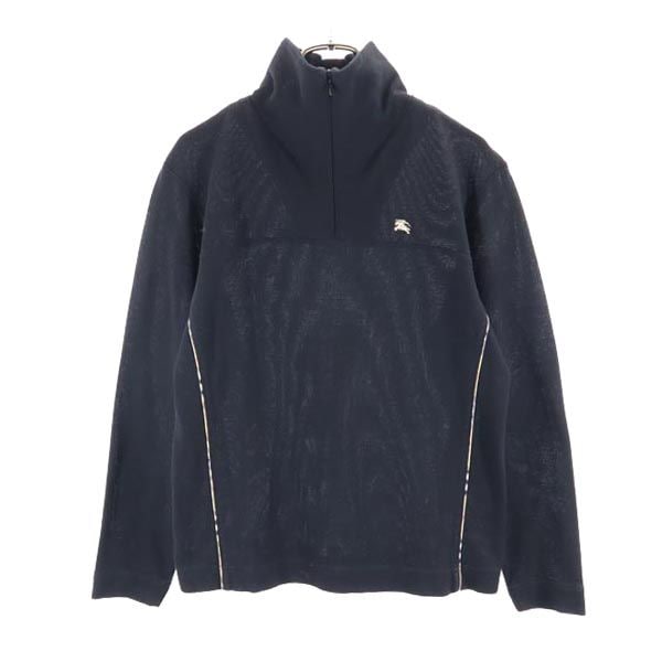 バーバリーゴルフ 日本製 三陽商会 ゴルフ 長袖 ハーフジップ ウェア M ブラック系 BURBERRY GOLF レディース