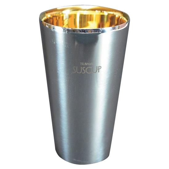 TSUBAME SUSCUP ストレートカップ 内面24金メッキ φ7×12cm SCW-4G