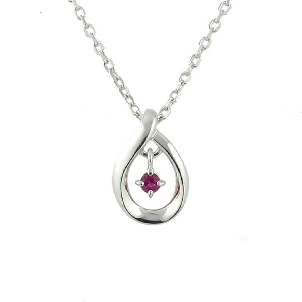 正規紙袋＆箱付 ネックレス ペンダント レディース 7月 誕生石 誕生日 しずくモ