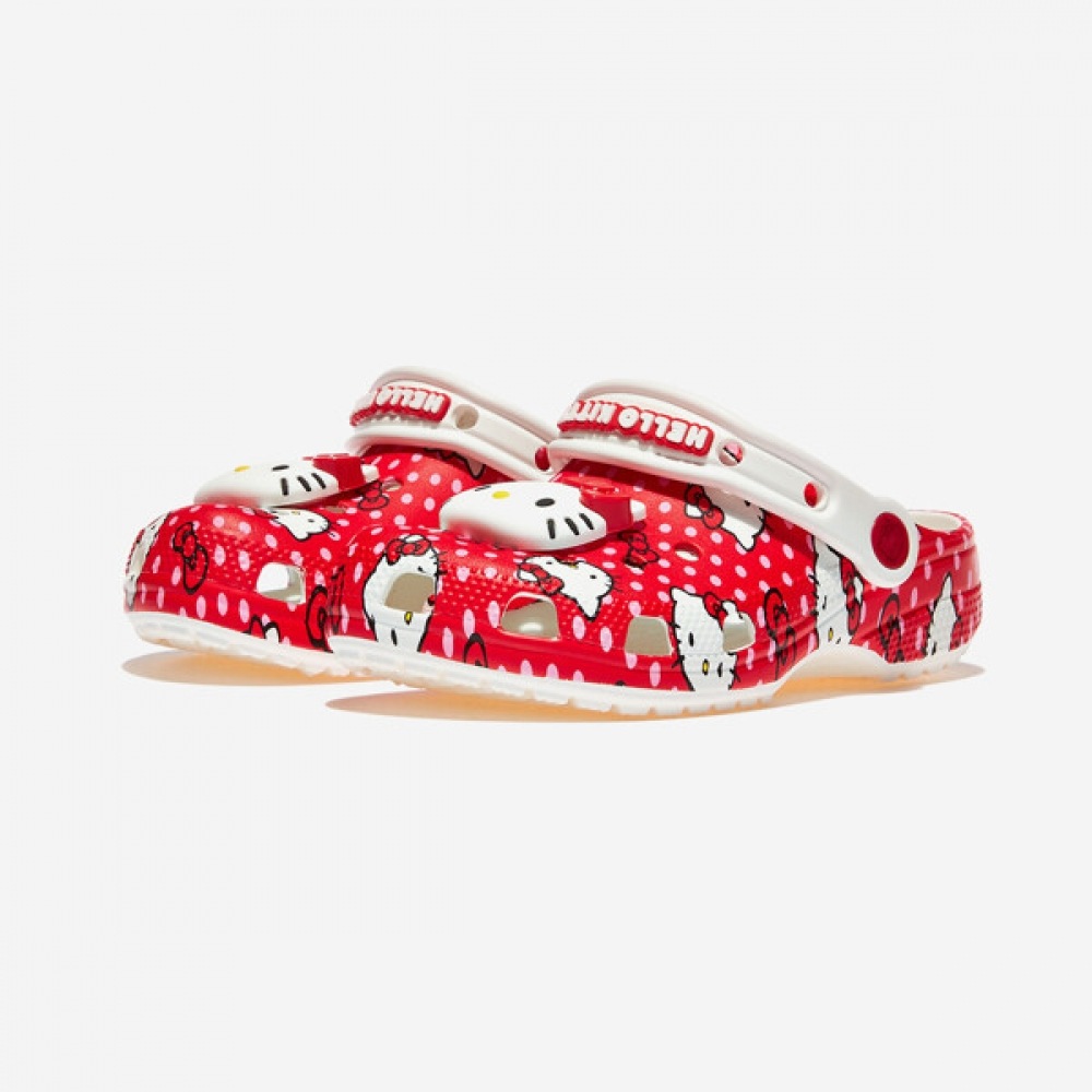 クロックスハローキティレッドクラシッククロッグキッズ CRS210576/0113128