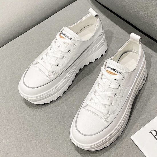 【取寄:納期2週間】スニーカー 厚底 紐靴 レディース レースアップ 夏新作 カジュアル ボリュームソール 防滑