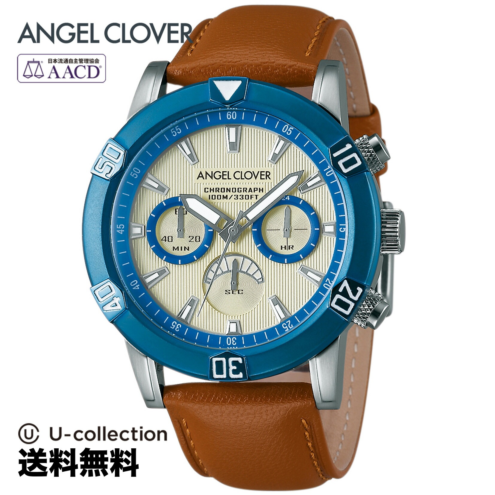 【腕時計】 Angel Clover(エンジェルクローバー) Brio / ブリオ メンズ アイボリー クォーツ BR43BUIV-LB 時計 ブランド