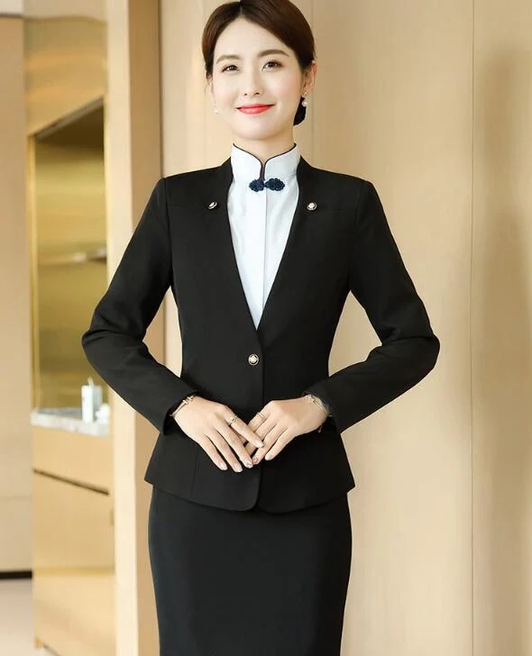 「上品感レディーススーツセット」2点セットスーツ ビジネス 長袖ジャケット+パンツ/スカート フォーマル 通勤 OLオフィス 制服 秋 春 冬着 着痩せ 20代30代40代 パーティードレス ママ S