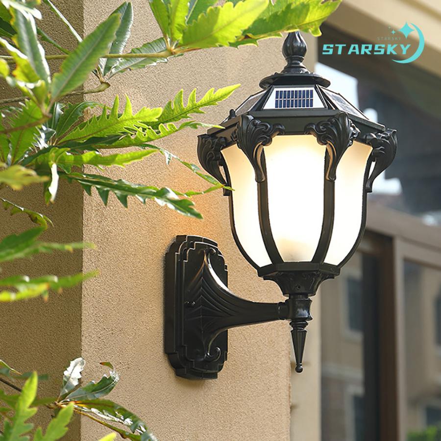 ソーラーライト 屋外ウォールライト北欧 ブラケットライト ガーデン 壁掛け式 自動点灯　おしゃれ アンティーク 玄関 階段　別荘