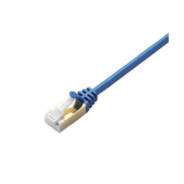 LD-TWSST/BM100 ブルーメタリック [ツメ折れ防止スリムLANケーブル(Cat7対応/10m)] メーカー直送