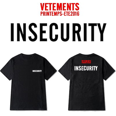 メーカー直送 初期 VETEMENTS insecurity Tシャツ - astratv.gr