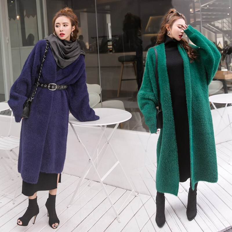 ３色 カラバリ カラーバリエーション トップス カーディガン レディース 秋冬 かわいい きれいめ カジュアル 厚手 長袖 オーバーサイズ ゆったり ロング 長袖 ドロップショルダー 襟なし ストレー