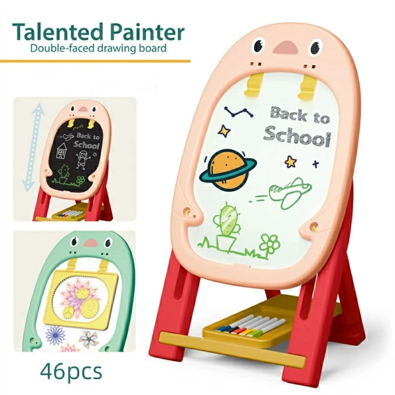 お絵かきイーゼル 子ども おえかきボード 大きい イーゼル 誕生日 プレゼント 知育玩具 モンテッソーリ おもちゃ